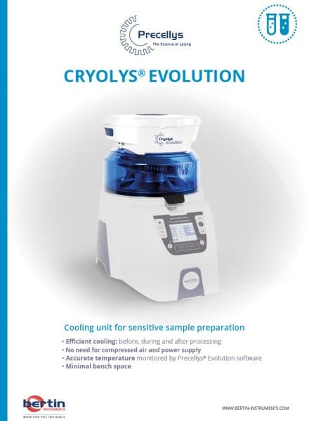 Brochure Cryolys Evolution Bertin Technologies 45850