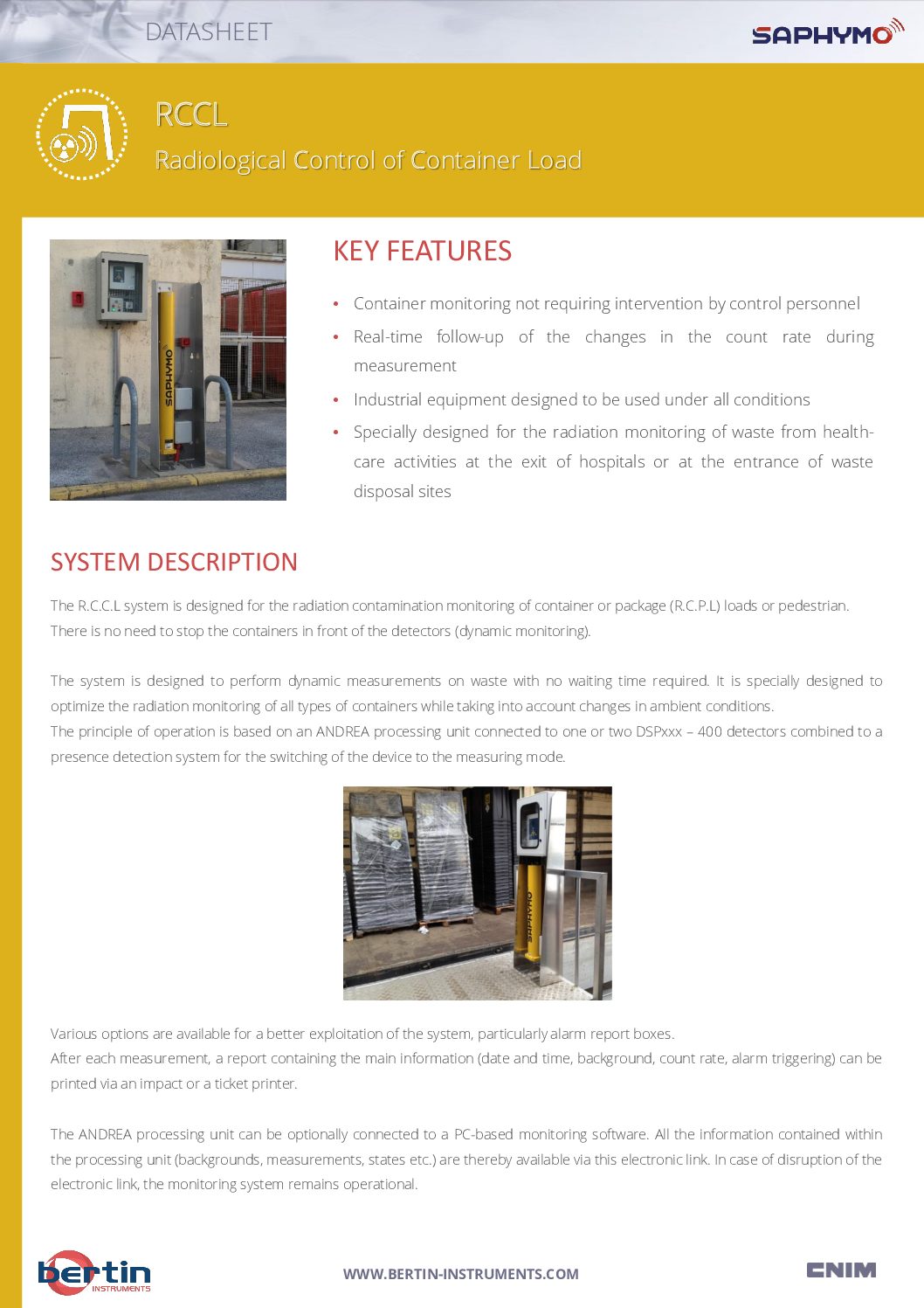 Radiological Control Container Load Bertin Technologies 10766