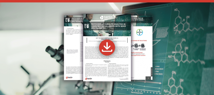 Pesticides metabolite analysis in Cannabis Sativa leaves with mass spectrometry Bertin Technologies 55433