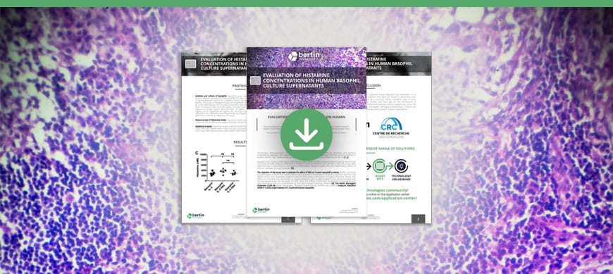 Evaluation of histamine concentrations in human basophil culture supernatants Bertin Technologies 56944